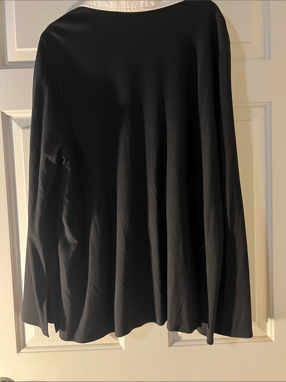 Attitudes by Renee Black and White Button-Up Panel Blouse - Picture 4 of 5